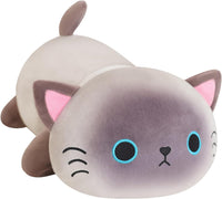 SQEQE Weighted Black Cat Plush - Siamese Cat / Large(23.6 Inch)