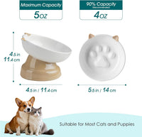 vancasso Slow Feeder Cat Bowls - Brown - image 2