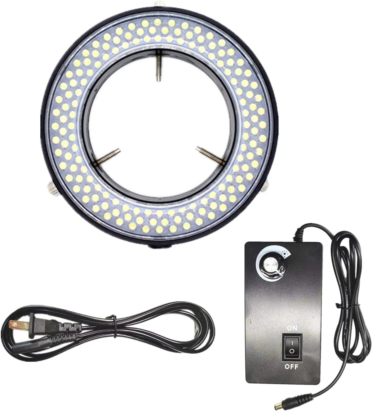 TreochtFUN 144 LED microscope ring light with dimmer control, black - view 2