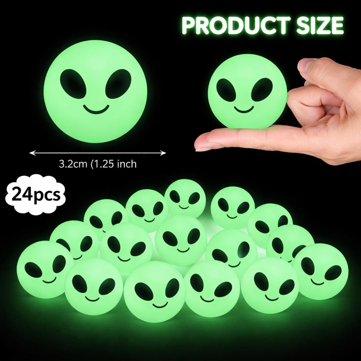 Seenelling 24 glow in the dark bouncy balls printed with Bible verses - view 29