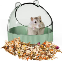 Guinea Pig Food Bowl Hamster Ceramic Water Dish Anti-Spill & Prevent - Green