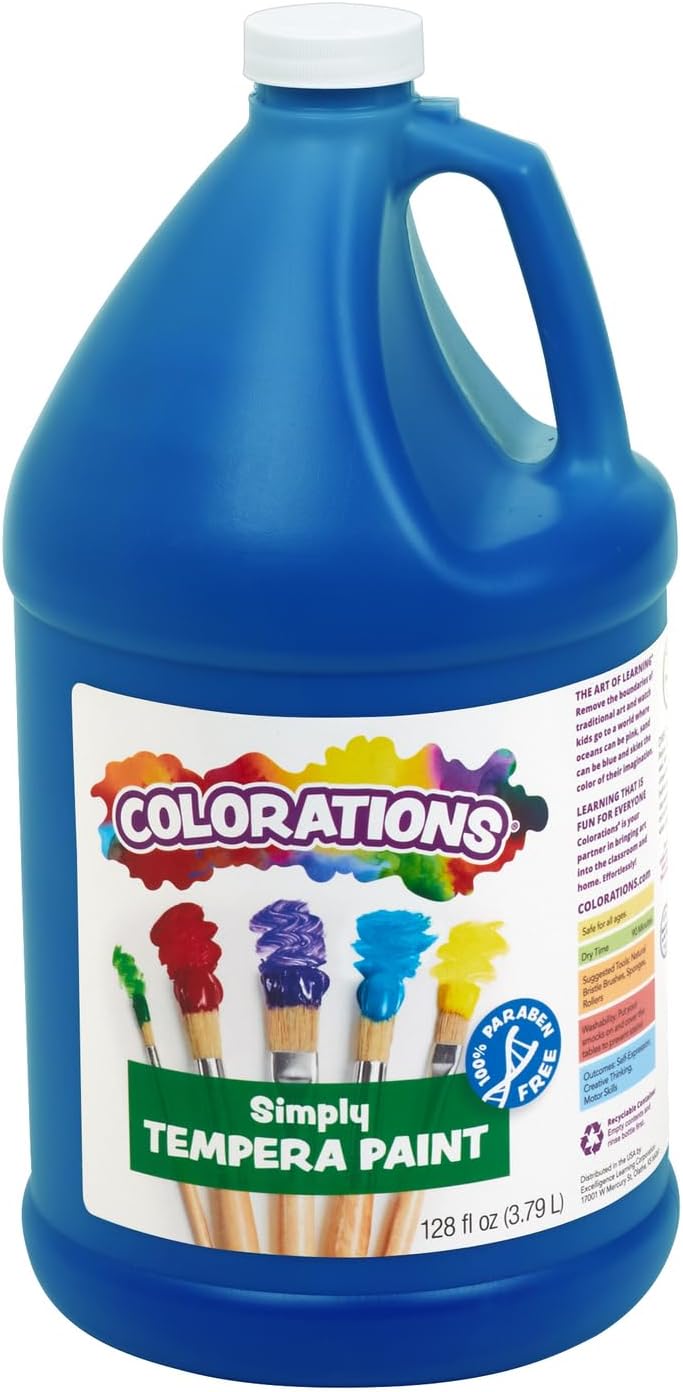 Colorations paraben-free orange tempera paint for kids, 1 gallon container