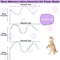 Cat Wand Toys Interactive Kitten Toys for Indoor Cats-2Pcs – Essentials for Cats - 3 PCS - image 4