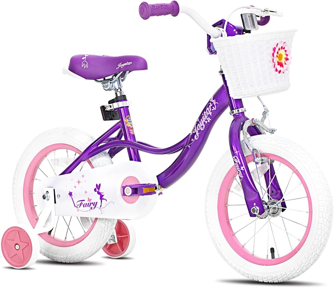 JOYSTAR Fairy Girls Bike for Toddlers and Kids Ages 2-8 Years Old – Fun for Kids & Family - Purple / 16 Inch
