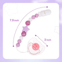 Aori pink magnetic pacifier and clip for reborn baby dolls - view 16