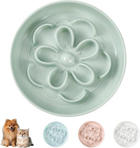 Melamine Cat Slow Feeder Bowl Set - Green / 1 PACK