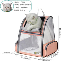 Texsens Innovative Traveler Bubble Backpack Pet Carriers for Cats - Mesh Pink - image 2