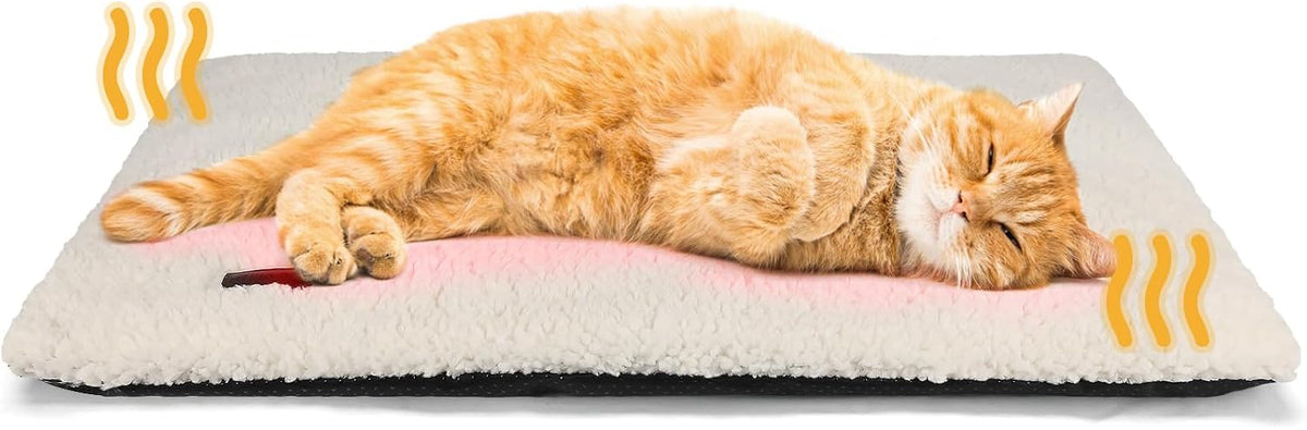 Mora Pets Self Warming Cat Bed Self Heating Cat Dog Mat Pet Pad - 24.0"L x 18.0"W x 1.0"Th / Beige