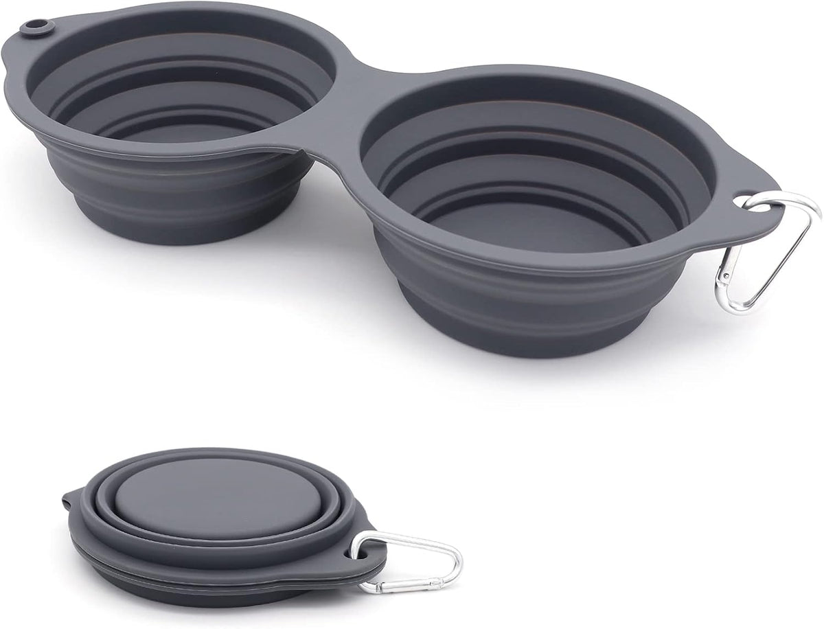SLSON Collapsible Dog Bowls - Dark Grey