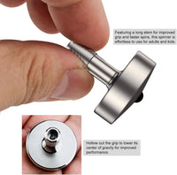 DjuiinoStar CNC machined stainless steel spinning top with ceramic tip and knurled grip - view 7