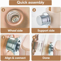 Super Silent Hamster Wheel 10.2 Inch, Magnetic Running Wheel - Peach Pink / Medium(10.4 inch) - image 3