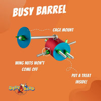 Bird Toys for Large Birds Stainless Steel Bird Toy with Traveling - Barrel - image 3