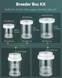 Pawfly Large Breeder Box for Fish Tank, Floating Guppy Breeder Box, Plastic Hatchery Incubator Isolation Box for Shrimp Betta Clownfish, Baby Fish Separator for Aquarium