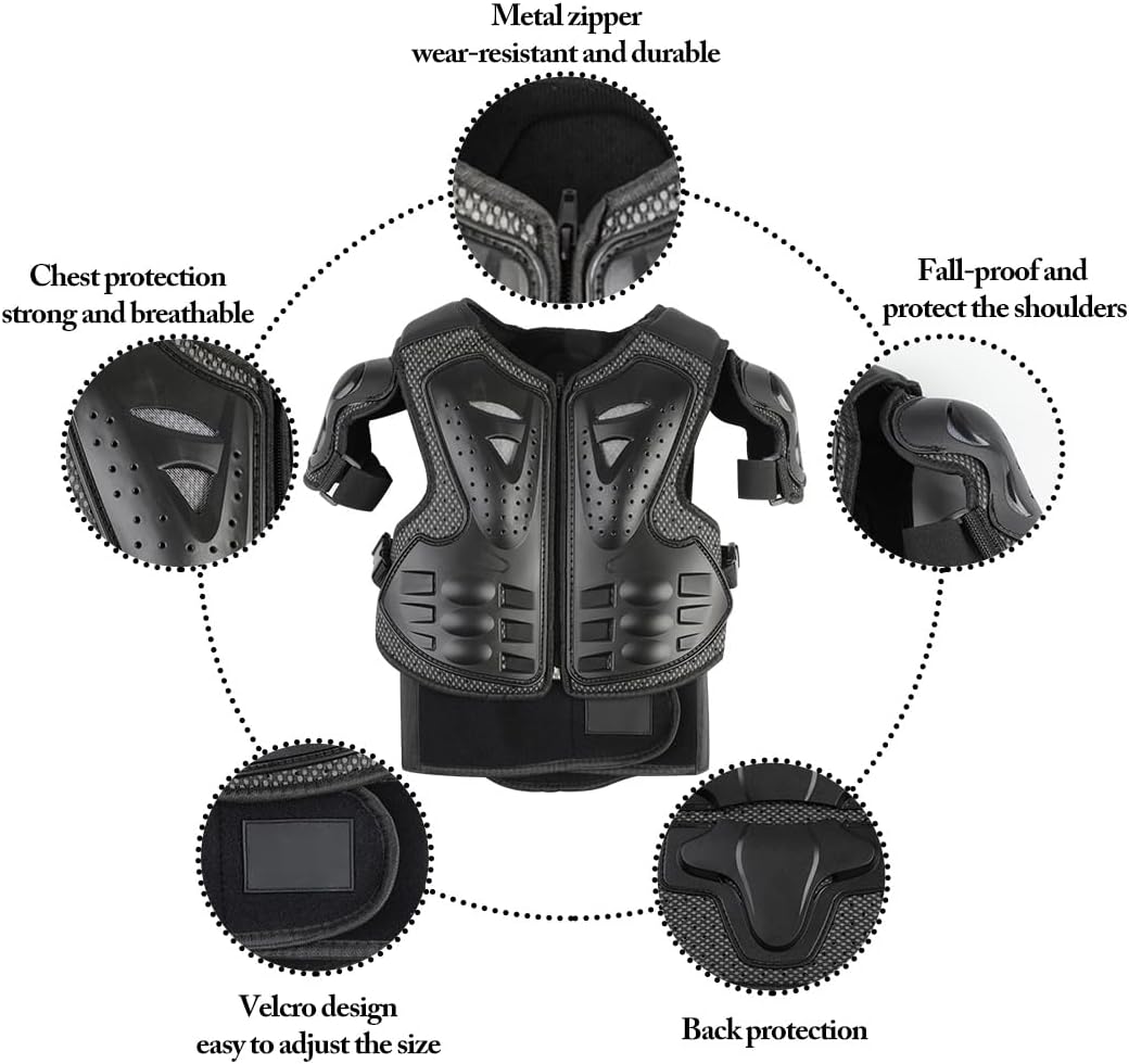 JUSTDOLIFE youth dirt bike gear set with chest protector, knee and elbow pads - view 17