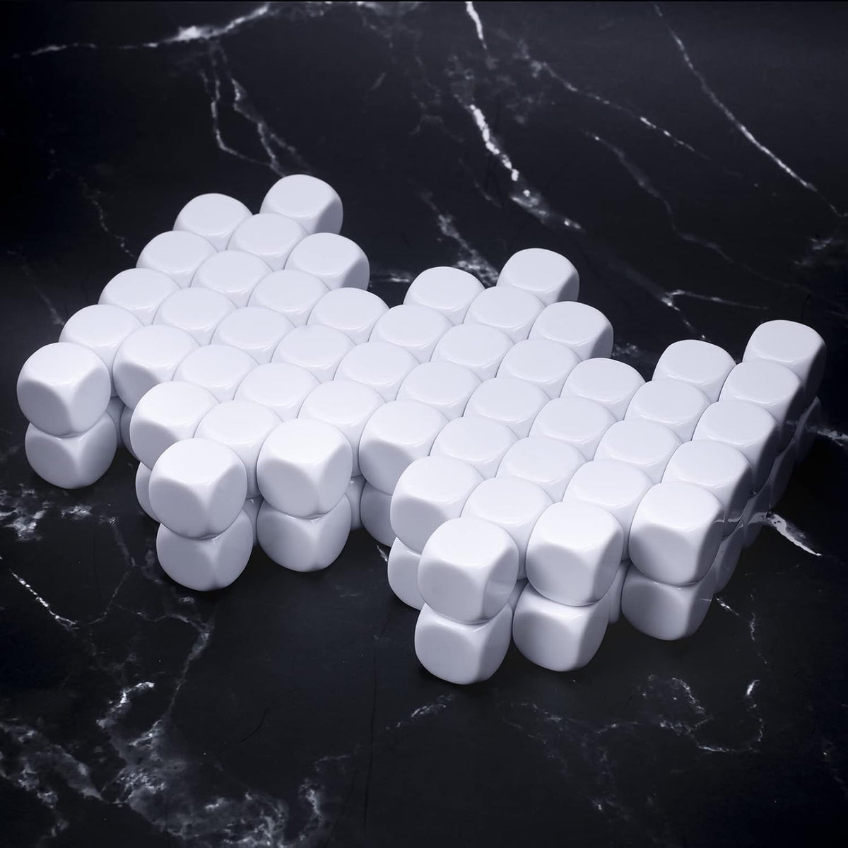 22MM Rounded Blank Six Sided Dice Lianshi Teaching Created Sesources - 100Pcs / White - image 3