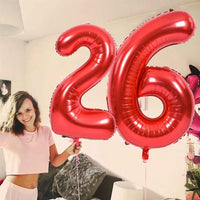TONIFUL 40 Inch Red Number 3 Balloons Large Foil 3rd Birthday - Red / Number 3 - image 4