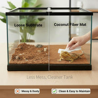 Reptile Carpet, Reptile Mat, Bearded Dragon - 2 PCS / Brown 18"×36" - image 4