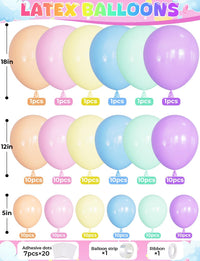 Pastel Rainbow Balloons Arch Garland Kit for Pastel Party Decor – Fun for Kids & Family - Macaron - image 4