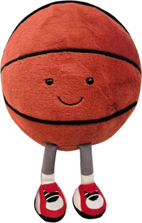 Cute Volleyball Plush Volleyball Gift Stuff Soft Sports Throw Pillow – Fun for Kids & Family - Basketball