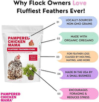 Pampered Chicken Mama Backyard Chicken Molting Supplement: Fluffiest Feathers Ever Backyard Chicken Feed and Supplies for Hens (6 Pound Economy Size)