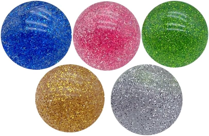 Kikeep large 45mm glitter bouncy balls made of natural rubber - view 4