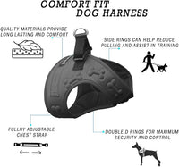 Comfort Fit Dog Harness No Pull with Leash Clips Step in Harness for Small Sized Dogs Soft Padded All Weather Dog Vest with Easy Control No Escape Adjustable Buckles for Dogs & Puppies – Black XS