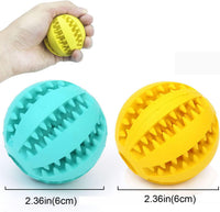 Sunglow 2 Pack Dog Toy Ball – Essentials for Dogs - Yellow/Blue / 2.36 in - image 2