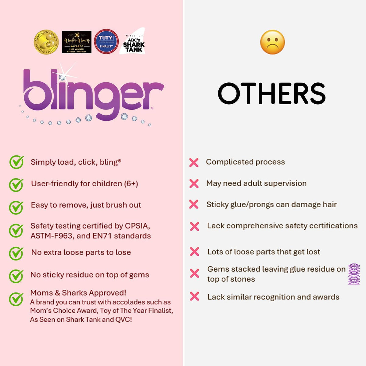 Blinger Glimmer Collection refill pack with 180 colorful gems on refill discs - view 8