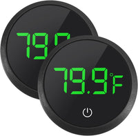 4PCS LED Aquarium Thermometer Fish Tank Thermometer Reptile Terrarium - Black