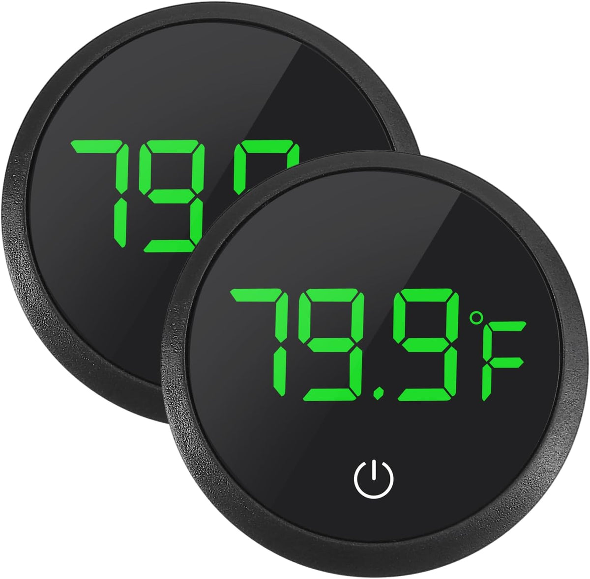 4PCS LED Aquarium Thermometer Fish Tank Thermometer Reptile Terrarium - Black