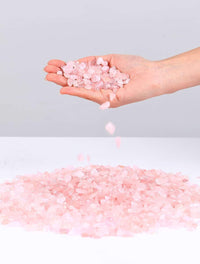 LAIDANLA Rose Quartz Crushed Stone Crystal Chips Bulk - Pink-rose Quartz / 0.55 Pound-（0.28"-0.35"） - image 2