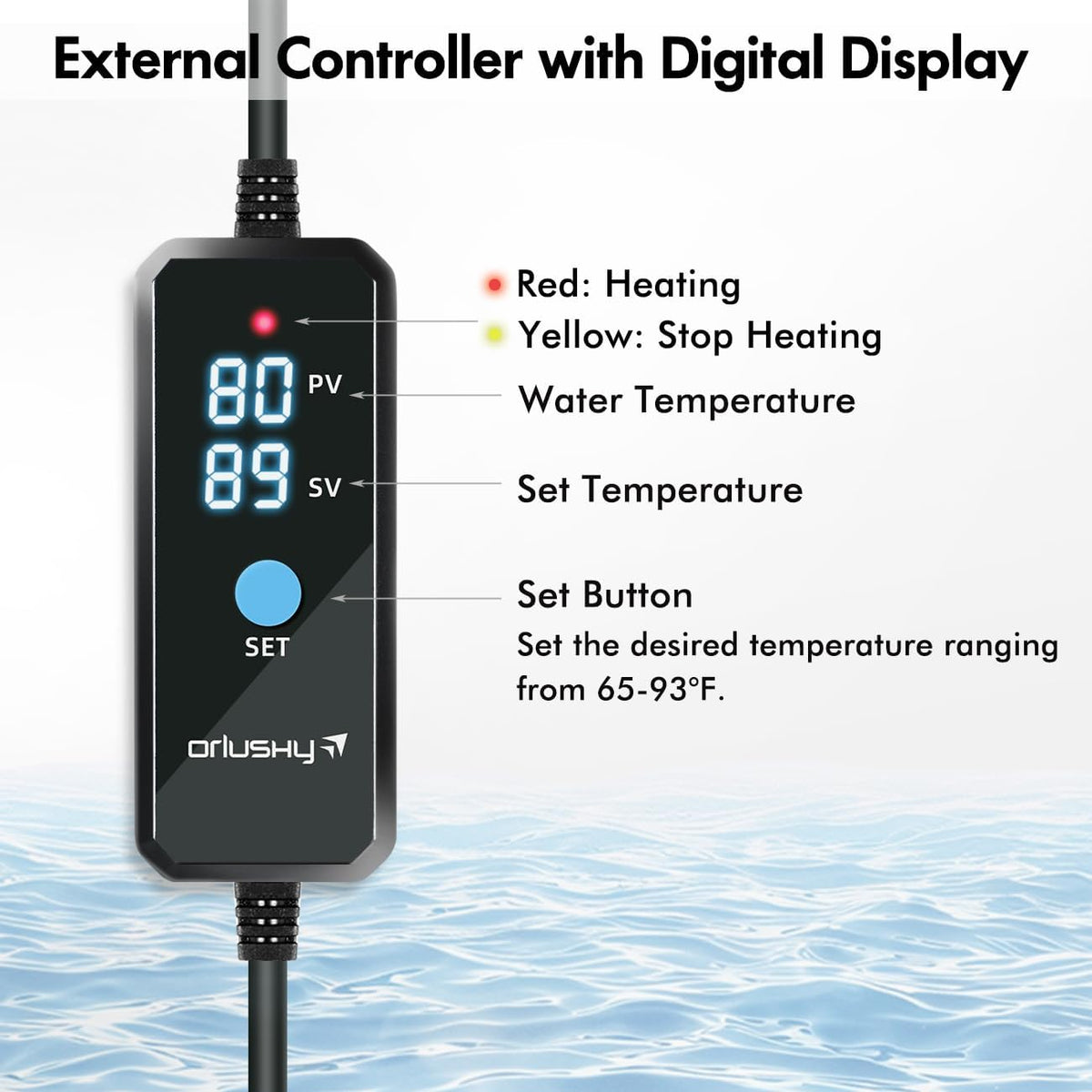 Orlushy Submersible Aquarium Heater - R100 - image 2