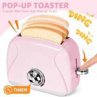 Play Kitchen Accessories, Play Kitchen Appliances Toy Set - Pink - image 3