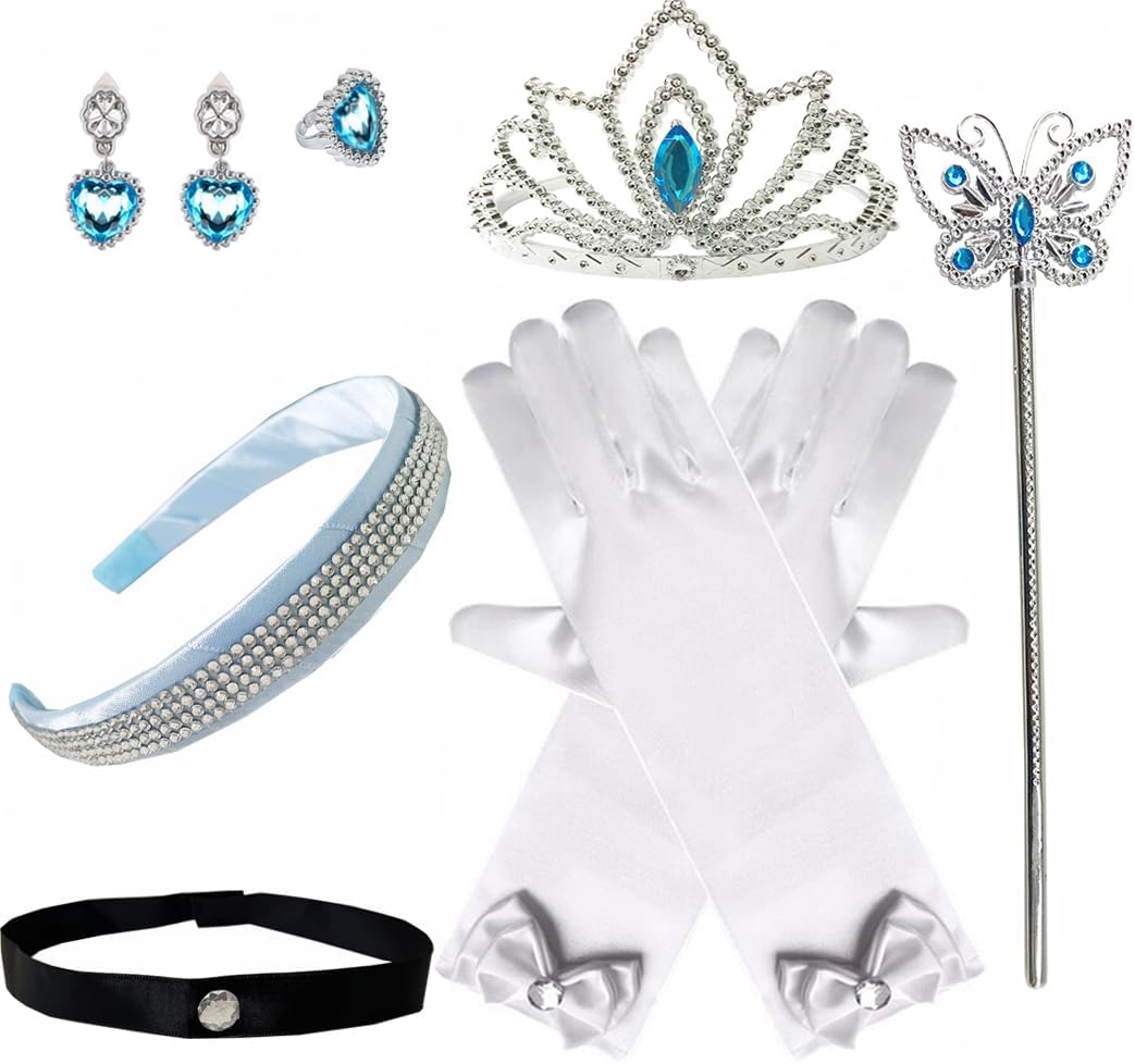 Princess Anna Costume Dress up Accessories for Girls Anna Cosplay - White Cinderella