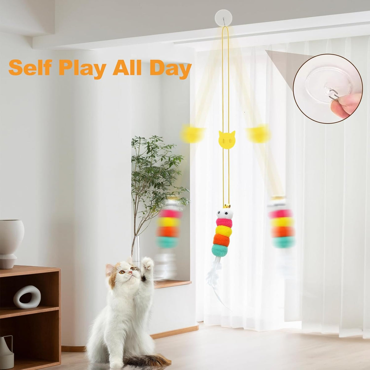 JIARON 6 PCS Interactive Cat Feather Toys - image 2