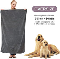 KinHwa Dog Towels for Drying Dogs - 30inchx50inch / Dark-gray - image 2