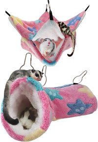 LEFTSTARER Cashmere Pet Bed Mat and Toy - 3.Star-Pink