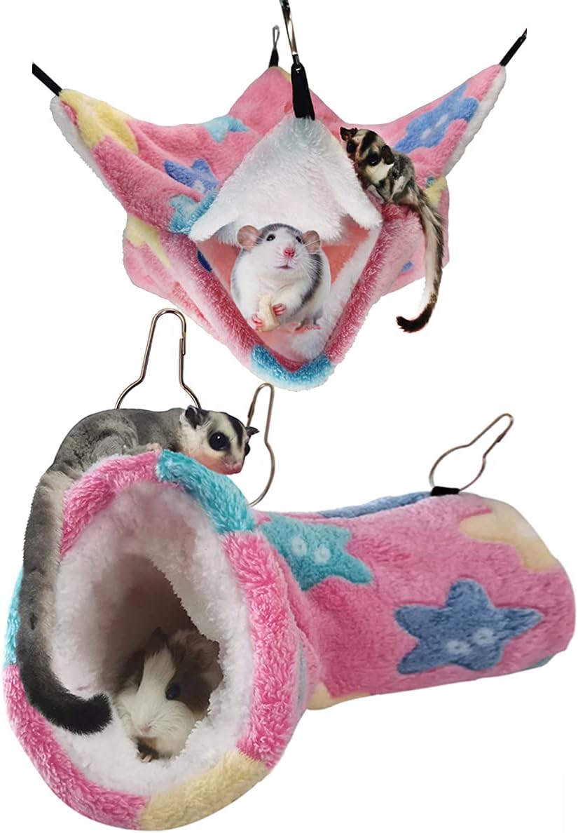 LEFTSTARER Cashmere Pet Bed Mat and Toy - 3.Star-Pink