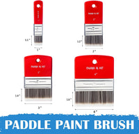 Falling in Art large 8 inch flat paddle paint brush with stainless steel ferrule - view 20