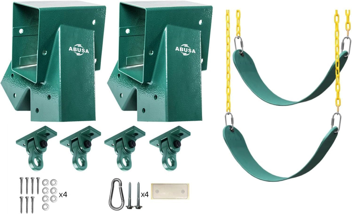 ABUSA heavy duty A-frame swing set brackets with 4 swing hangers and bolts - view 9