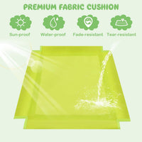 Costzon 8 ft climbing dome with slide for kids in green and yellow - view 8