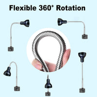 Reptile Heat Lamp, UVA UVB Light for Aquarium Turtle Tank - Lamp Holder A+2 Bulbs - image 3