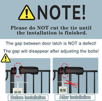 48-53 Inch Extra Wide Baby Gate for Stairs, Safety Dog Gate for Doorways, Pressure Mounted Walk Through Child Gate for Kids Pets No Drill Indoor and Outdoor, Black