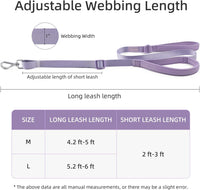 Wisedog Two Handles Dog Leash, Lilac - Lilac Purple / M - image 3