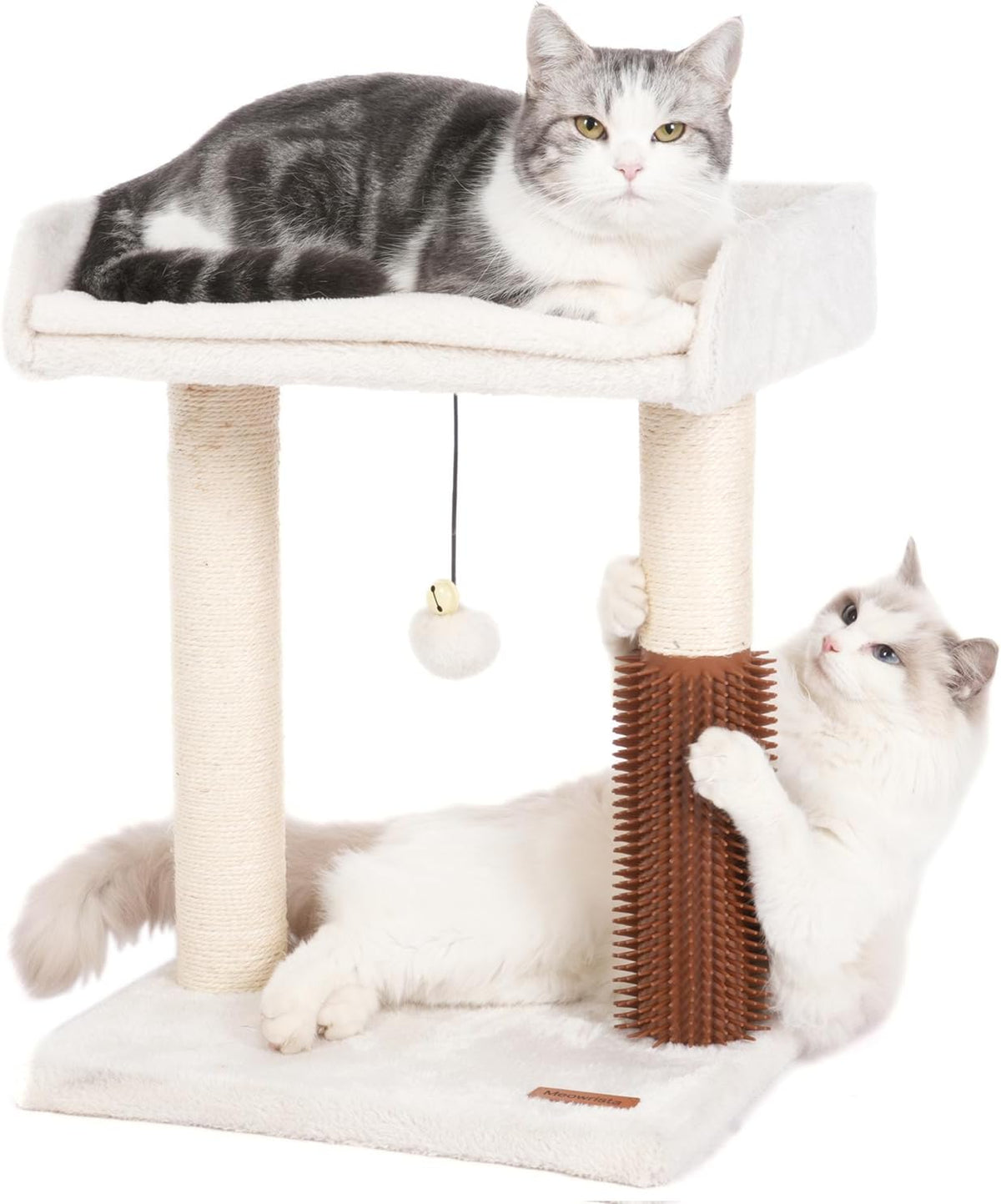 Cat Tree Tower for Large Cats Cat Scratching Post with Bed 20X16” – Essentials for Cats - Medium / Beige