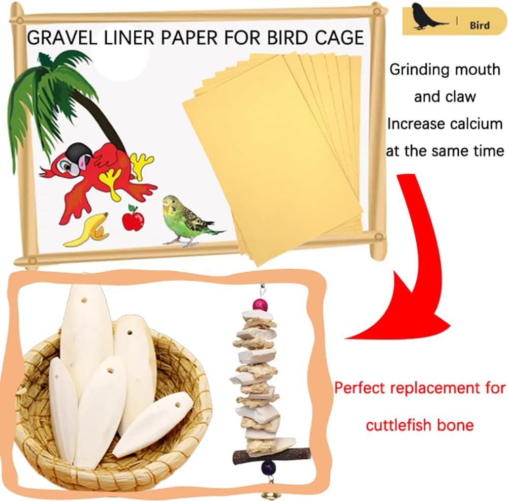 Firdnyohs 25PCS Gravel Paper for Bird Cage - 11" x 17"-25Pcs - image 3