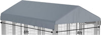 5x10 FT Dog Kennel Cover 900D Waterproof UV Outdoor Roof Replacement - Gray / 8'L x 4'W - image 2