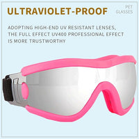 Medium Dog Sunglasses with Adjustable Strap UV Protection, Winproof Puppy Sunglasses, Suitable for Dogs Eyes Protection，Soft Dog Goggles