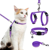 PAWCHIE cat harness, leash and collar set with star and moon pattern