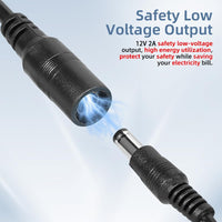 DaToo Aquarium Light LED Power Adapter AC 100-240V DC 12V 1A - 12V 2A - image 3
